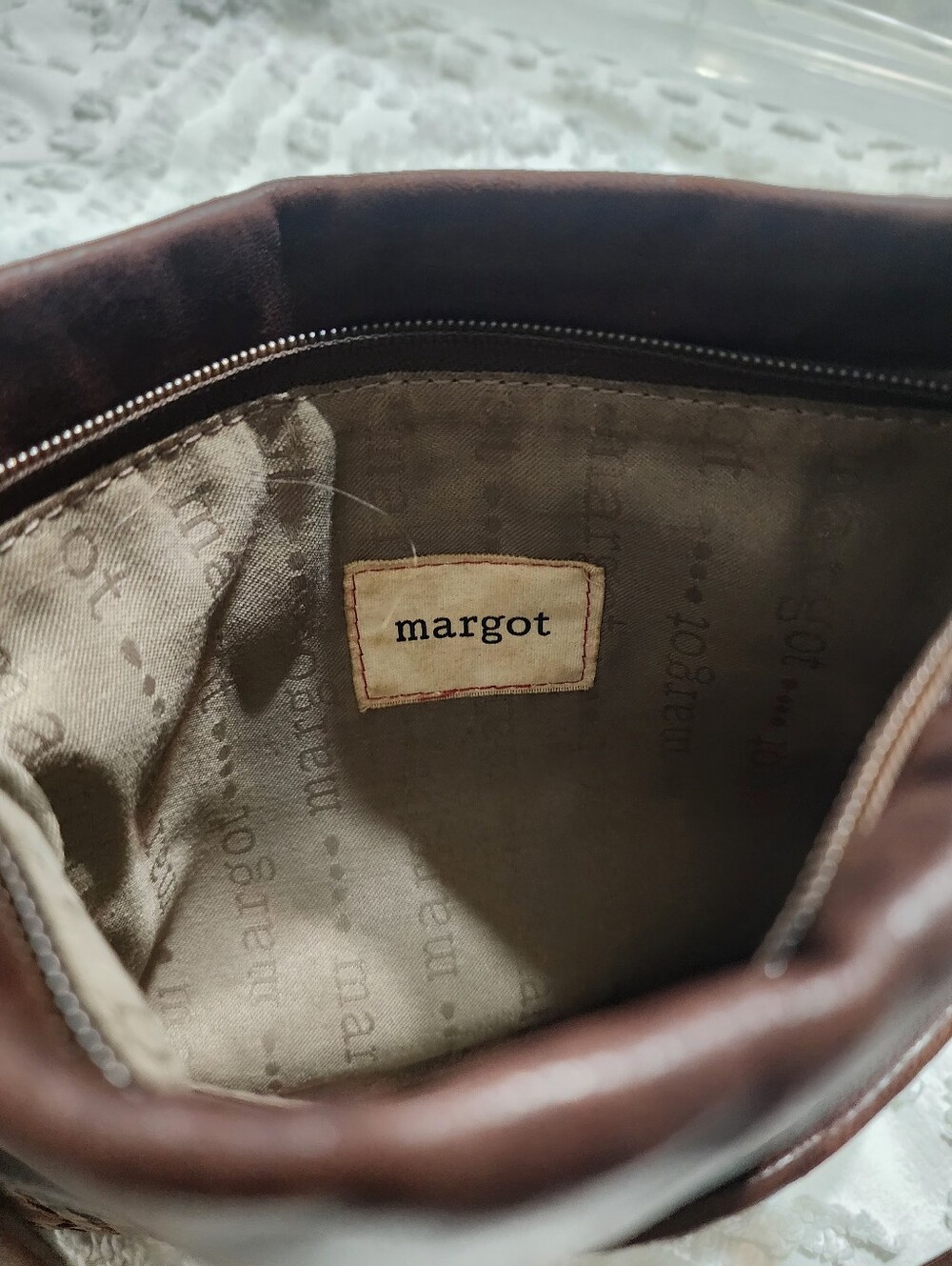 Margot Classic Woven Crossbody Bag in Dark Brown, Buttery Soft - Picture 4 of 7